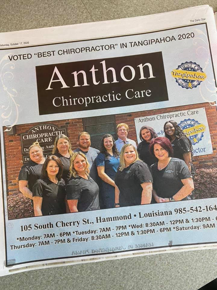 Anthon Chiropractic, Patient Centered Chiropractic Care, Hammond, LA