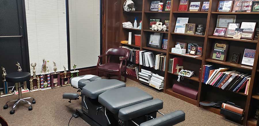 Chiropractor table inside Anthon Chiropractic Care